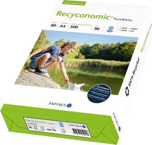 Papyrus Recyconomic Pure Iso 90 A4 500 Sheets Fotopapier Weiß  Weiß One Size
