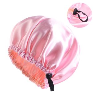 Satin Schlafmütze, Satinhaube Satin Bonnet mit Gummizug, Runde Haar Pflege Hut Kopf Tragen für Damen Mädchen Schlafen(Rosa) Satin Schlafmütze, Satinhaube Satin Bonnet mit Gummizug, Runde Haar Pflege Hut Kopf Tragen für Damen Mädchen Schlafen(Rosa)