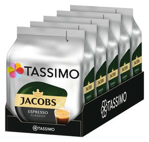TASSIMO Jacobs Espresso Classico 5er Pack T Discs Kaffee Kapseln 5 x 16 Getränke