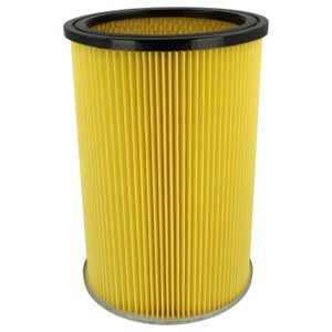 vhbw Faltenfilter kompatibel mit Thomas Inox 1560 SF, 1460 SF, 1445 SFE, 1545 SFE Staubsauger - Patronenfilter, Gelb Schwarz