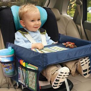 Kinder Reisetisch Knietablett Rückenlehnenschutz für das Auto  - dunkelblau