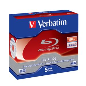 Bluray Verbatim 50GB  5pcs JewelC. 2x White Blue