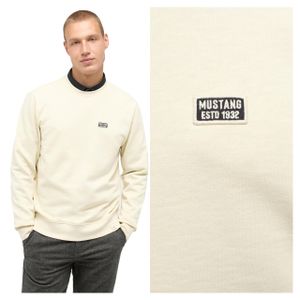 MUSTANG pánské, mikina Ben Crewneck, XXL, béžová, ralph, lauren, svetr