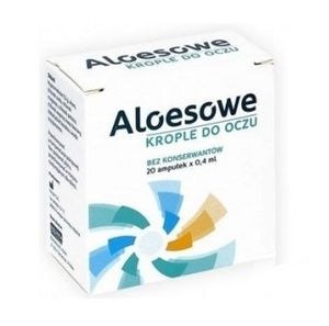 Aloesowe krople do oczu, 20 ampułek x 0,4 ml