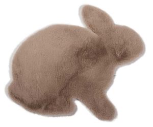 Kinderteppich - Taupe - 70 x 80 cm - Hase