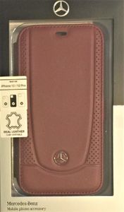 Mercedes Benz Leder Book Case Urban Line bordeaux rot Leder für Apple iPhone 12 /12Pro 6,1"