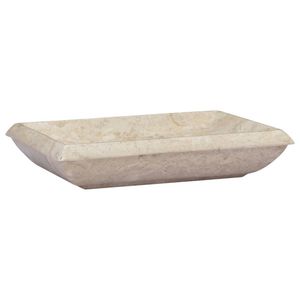 vidaXL Waschbecken Creme 50x35x10 cm Marmor