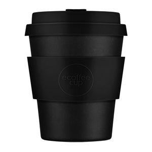 Ecoffee Cup Kerr and Napier PLA - Becher to Go 240 ml - Schwarz Silikon