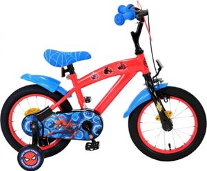 Volare Marvel Spider-Man Kinderfahrrad für Jungen - 14 Zoll in Rot/Blau