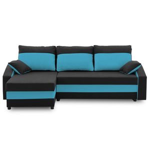 Ecksofa HEWLET PLUS COLOR mit Schlaffunktion L-form - Eckcouch mit Bettkasten MIKRO 15 + MIKRO 18