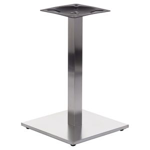 Tischgestell, Tischbeine aus Edelstahl SH-2002-1/S/6, für Büro, Hotel, Restaurant, Maße 45x45x71,5 cm, Edelstahl gebürstet