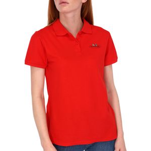 Fruit of the Loom Damen Polo-Shirt mit Vintage-Logo, Farbe:rot, Größe:XL