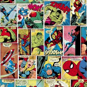 Marvel - Tapete, Comic-Strip AG1122 (10 m x 53 cm) (Bunt)