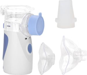 VINGO Tragbar Vernebler Set,  Inhalator Inhalatoren Vernebler, mit Mundstueck und Maske, Geraeuscharmes, fuer Kinder und Erwachsene, Atemwegserkrankungen