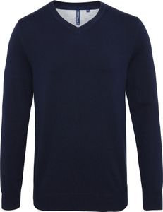 Asquith & Fox Herren Baumwolle reichen V-Ausschnitt Pullover RW5188 (L) (Marineblau) Asquith & Fox Herren Baumwolle reichen V-Ausschnitt Pullover RW5188 (L) (Marineblau)
