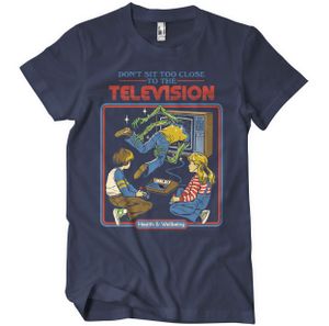 Don't Sit Too Close To The Television T-Shirt - Medium - Navy