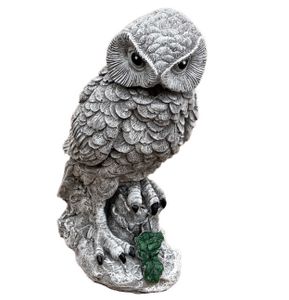 stoneandstyle Steinfigur Eule Schleiereule frostfest massiver Steinguss 32cm Höhe