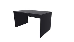 E10 Schreibtisch Wangen-Gestell, 60cm tief, Schwarz, Größe Tischplatte:120 x 60 cm