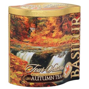 BASILUR Herbsttee - Schwarzer Blatt-Tee mit Ahornsirup in der dekorativen Dose, 100 g x 1 Stück