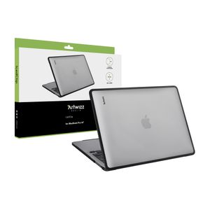 ARTWIZZ IcedClip für MacBook Pro 14 Zoll M1 (2021), M2/M3 (2023) - Transluzente Schutzhülle mit schwarzem TPU Rahmen