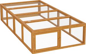 Venkovní výběh Wiltec XXL dřevo 1800 x 900 x 480 mm, boxová bouda s odklopným víkem, bouda pro malá zvířata, pro králíky a zajíce, venkovní výběh Venkovní výběh Wiltec XXL dřevo 1800 x 900 x 480 mm, boxová bouda s odklopným víkem, bouda pro malá zvířata, pro králíky a zajíce, venkovní výběh