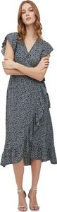 Vila Fini Wrap Kurzarm Midi-kleid Schwarz 36 Frau Schwarz 36