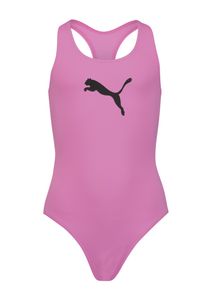PUMA Racerback Badeanzug für Mädchen Badeanzug SWIM GIRLS schnelltrocknend Chlorbeständig, Farbe:Opera Mauve, Bekleidung:128