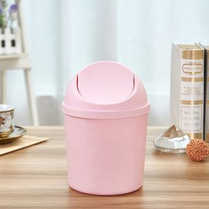 Mini Tischmš¹lleimer,Plastik Mš¹lleimer mit Deckel,Tisch Abfalleimerfš¹r Bad,Kš¹che,Bš¹ro,Kinderzimmer,Schminktisch,Rosa(14cm*14cm*19.5cm)
