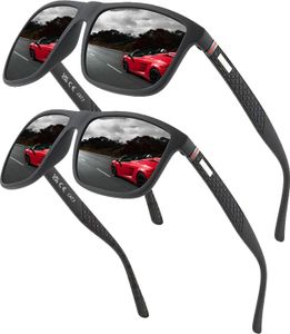 OKWISH Sonnenbrille herren polarisiert,Sonnenbrille damen polarisiert,Ultraleichte Brillengestell,HD-Pilotobjektive,angeln autofahren fahrradbrille