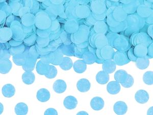 PartyDeco Konfettikanone Baby Shower he or she – Konfetti Kanone Party-Popper Partyknaller – BLAU -  60 cm