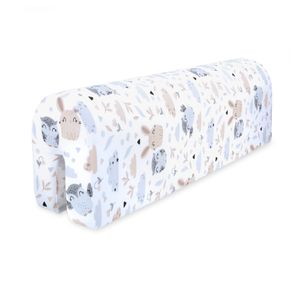 Ochrana okraja postele pre detské postieľky 90 cm - Ochrana okraja rámu postele detská postieľka bavlnené sovičky