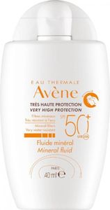 Avène Creme Avène Solaires Gamme Blanche 100% Minérale Fluide Minérale SPF50+ 40ml