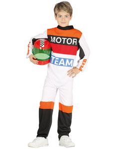 Motorradfahrer Kostüm für Jungen, Größe:140/146