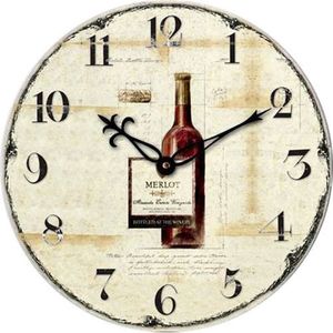 Quarz-Wanduhr Küchen-Wand-Uhr Technoline Wt 1012 Landhausstil Retro Toskana Wein