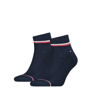 Tommy Hilfiger Pánské ponožky Iconic Quarter Socks 2 Pack 100001094 322 Navy - 43/46