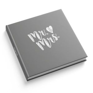 itenga Gästebuch Hochzeit "Mr. & Mrs." 120 Seiten grau 21,0 x 21,0 cm