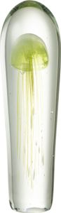 J-line – Briefbeschwerer, Qualle, Glas, Grün, extra groß – 11 x 11 x 39,5 cm