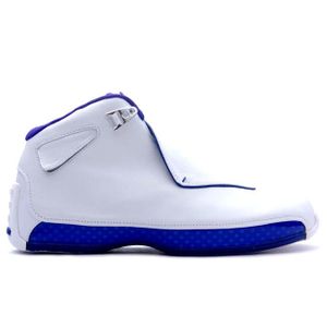 Nike Air Jordan 18 Retro Sneaker Schuhe RARITÄT 2018 weiß/blau/silber AA2494-106, Schuhgröße:45 EU