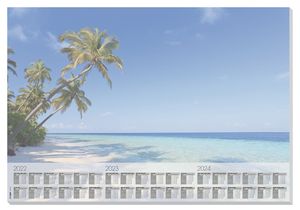 SIGEL HO470 Papier-Schreibunterlage Design, Beach, 595x410 mm, 30 Blatt