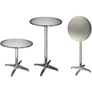 HI Skladací hliníkový stôl Bistro Round 60 × 60 × (58-115) cm