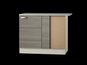 Küchen Eckunterschrank mit Arbeitsplatte Vigo UEL106-9 in Pinie Nachbildung 100 cm breit