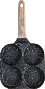 Eierpfanne Bratpfanne Mit Marmorbeschichtung 4-In-1 18 Cm  Für Pfannkuchen, Eier, Pancakes Schwarz Klausberg Kb-7821