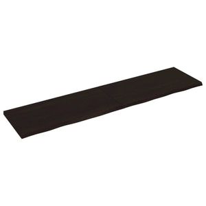 vidaXL Blat podumywalkowy ciemnobrązowy 200x50x(2-4)cm lite drewno