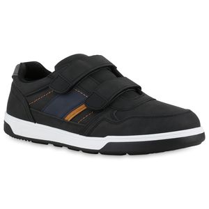 VAN HILL Herren Sneaker Low Bequeme Profil-Sohle Schuhe 840001, Farbe: Schwarz Dunkelblau, Größe: 40