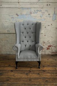 Fotel skrzydłowy Chesterfield Kanapa telewizyjna 1-osobowa sofa tekstylna kanapa tekstylna fotel