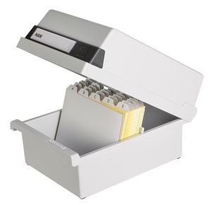 HAN Karteikasten 966-11 DIN A6 quer max. 800Karten PS lichtgrau
