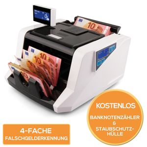 SCANNUM® - Banknotenzähler - 4-fache Falschgelderkennung - 1000 Scheine/Minute - Geldzähler - Geldzählmaschine