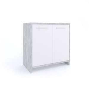 Vicco Waschbeckenunterschrank Kiko, 58 x 60 cm, Beton/Weiß