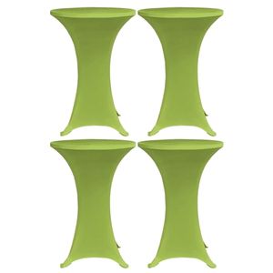 vidaXL Napínacie obliečky na stôl 4 ks 70 cm zelené