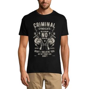 Herren Grafik T-Shirt Verbrechersyndikat - kein Mensch kein Problem Bande – Criminal Syndicate - No Human No Problem Gang – Öko-Verantwortlich Vintage